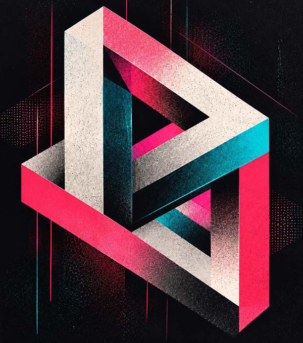A geometric figure that challenges perspective