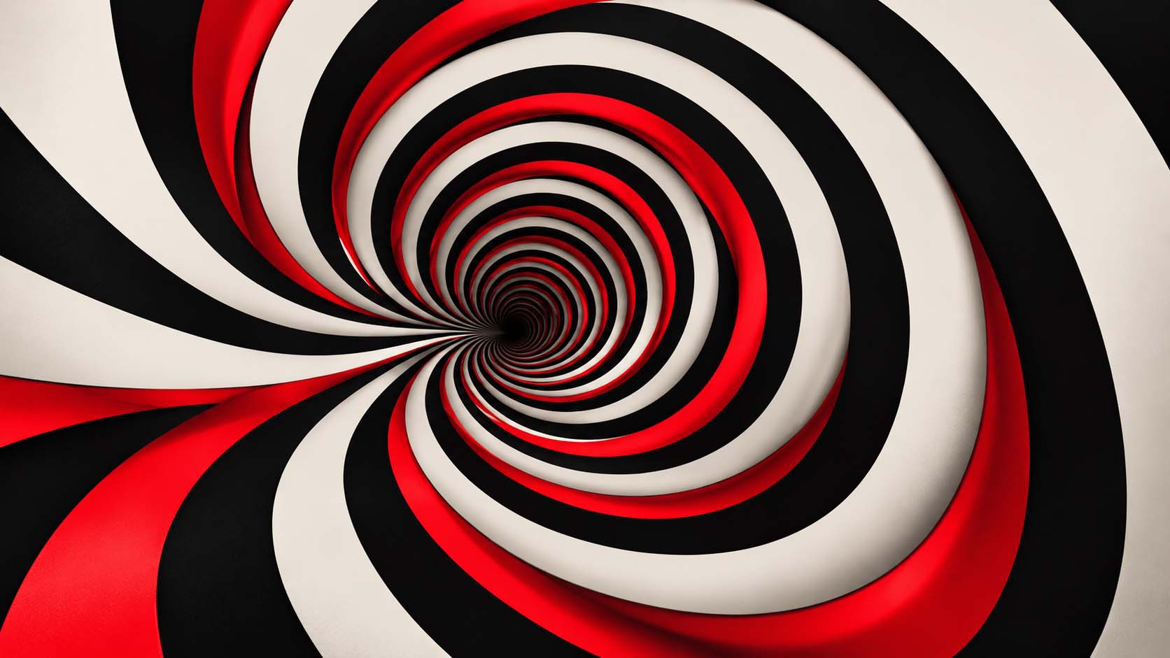 A black-and-white spiral pattern that appears to move